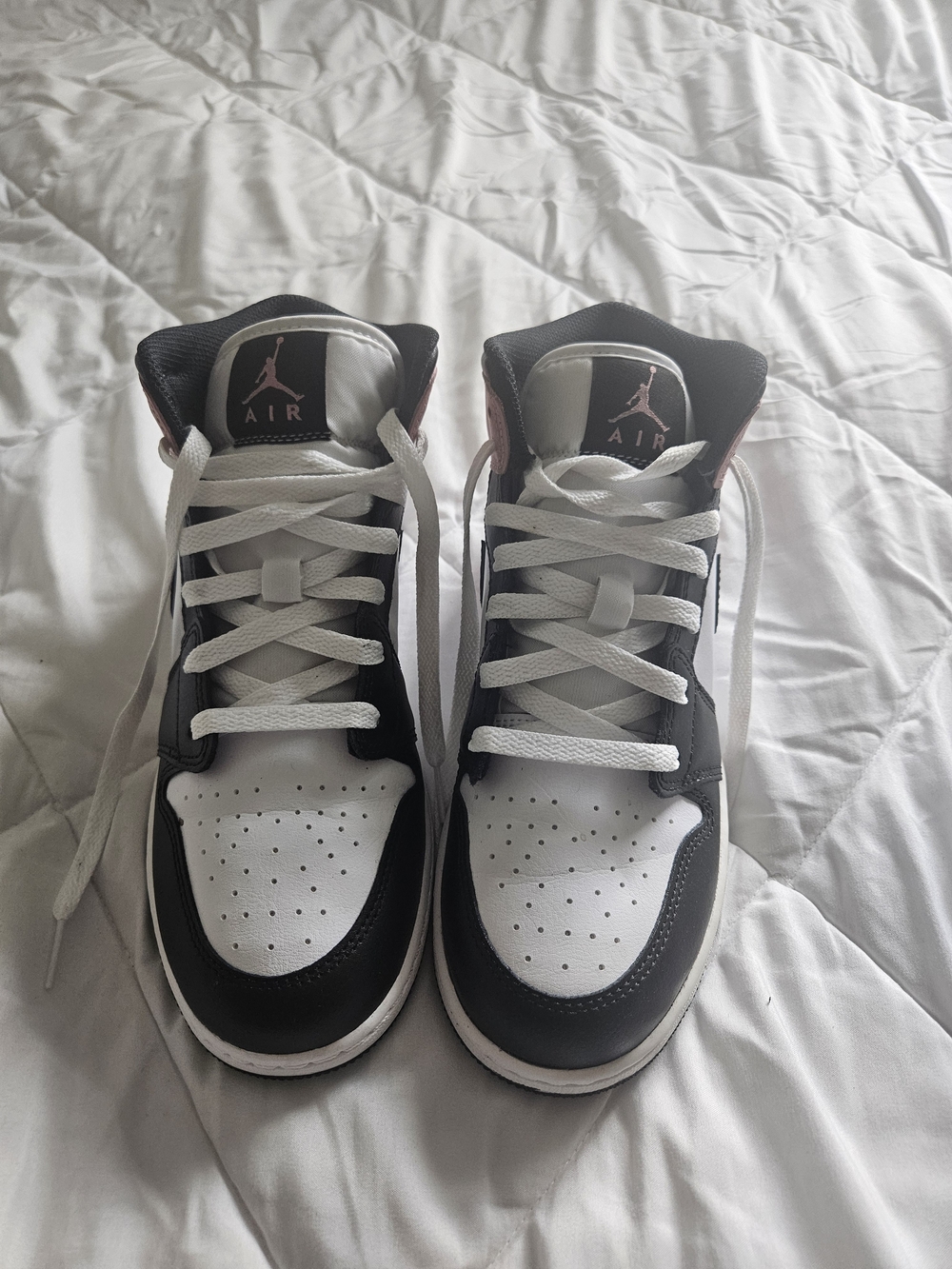 Nike Air Jordan 1 Low Black White Pink Sneakers